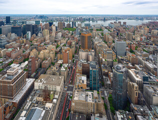 Fototapeta premium Aerial view from Empire State Building, New York and its skyscrapers
