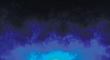 Colorful animation of bright particles flying upwards. Dynamic particles float chaotically in slow motion in space. Shimmering sparkling particles. Real colorful particles in the air. 3D vector illust