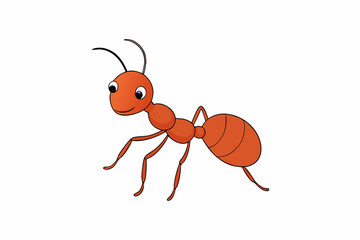 Detailed vector illustration of an ant, ideal for educational materials, nature-themed projects, insect studies, and children's books.