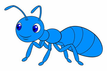 Detailed vector illustration of an ant, ideal for educational materials, nature-themed projects, insect studies, and children's books.