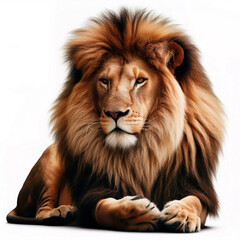 lion at full speed white background