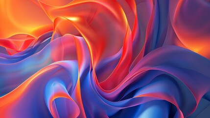 Obraz premium Vibrant waves on abstract background, forming a fluid and energetic arrangement