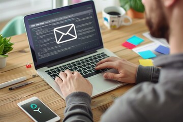 Digital Marketing: Email marketing specialist designing a visually appealing newsletter template. Boost subscriber engagement, drive conversions, and enhance brand communication by email campaigns.