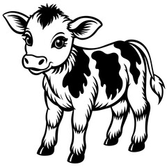 baby cow Vector