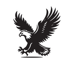 Eagle bird logo silhouette art vector style illustration