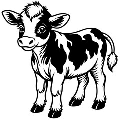 baby cow Vector