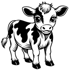 baby cow Vector