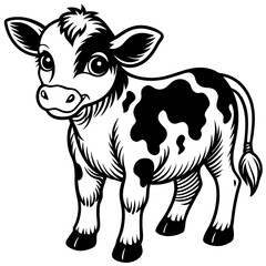 baby cow Vector