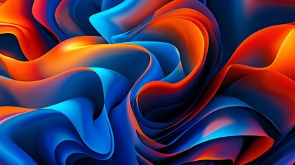 Obraz premium Vibrant waves in abstract background evoke a feeling of motion and vitality