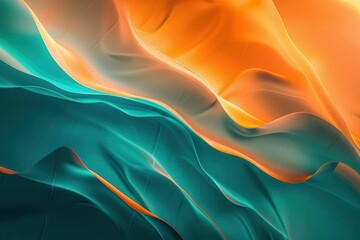 abstract 4k wallpaper with fluid shapes and vibrant teal and orange gradients soft curves and textures create a mesmerizing modern design