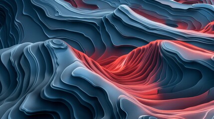 Obraz premium Abstract background with fluid and organic shapes forming a topographic contour map
