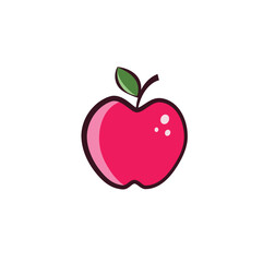 red apple isolated on white