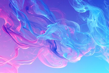 Abstract Swirling Smoke in Pink and Blue