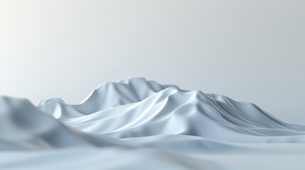 Obraz premium Abstract white mountains in a minimal, modern style. Perfect for backgrounds, presentations, or website design.