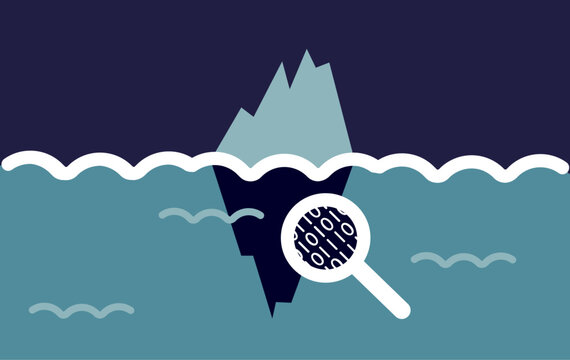 Deep web and dark web illustration