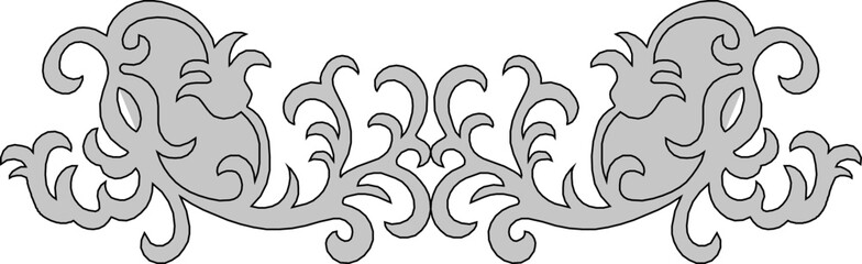 Sketch illustration silhouette vector image detail design icon symbol ornament decoration background pattern classic vintage floral ethnic traditional europe