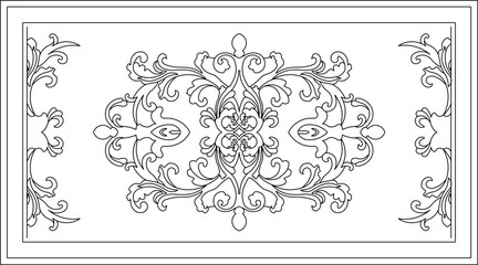 Sketch illustration silhouette vector image detail design ornament decorative background pattern classic vintage floral ethnic traditional europe