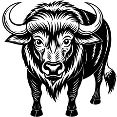 bull farm Vector