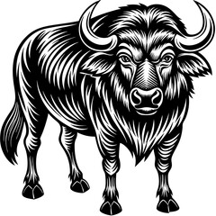 bull farm Vector
