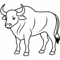 bull farm Vector