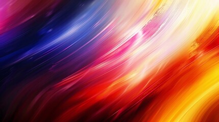 Obraz premium Abstract background with curved lines blending warm and cool colors