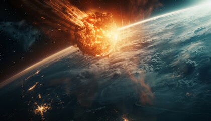 A Flaming Asteroid Collides With Earth's Atmosphere During Daytime