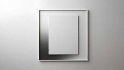 Abstract image with black frame and white background.