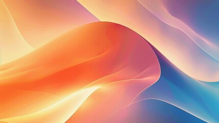 Abstract orange and blue wave background evoking movement and vitality