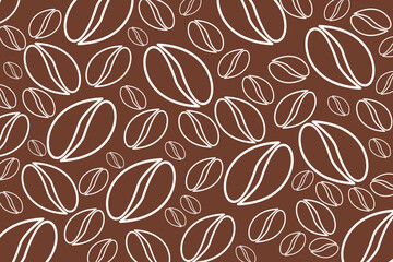 Illustration of coffee beans isolated white background.