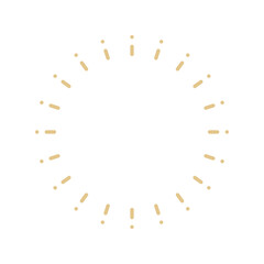 丸いキラキラの装飾フレーム - シンプルでかわいいピカピカ光るあしらいのデザイン素材