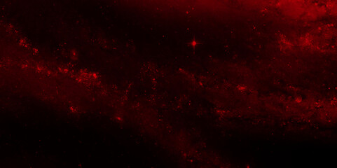 Universe with nebulae, galaxies and star clusters. Space background Fantastic outer view with realistic bright stars and cluster of gas clouds abstract vector design art. beautiful dark red powder.	