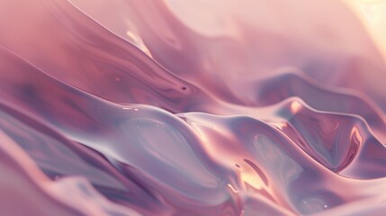 Obraz premium Pink metallic liquid creating soft ripples on the surface