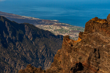 Paisaje en el Roque de los Muchachos, Canarias.