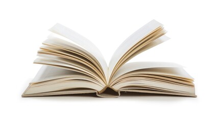 Fototapeta premium White background with open book displayed