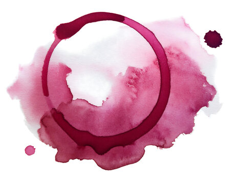  Wine Stain Illustration- A watercolor illustration of a wine stain, ideal for wine-related _1(458)