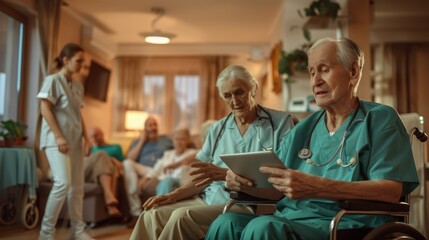 Obraz premium The elderly in nursing home