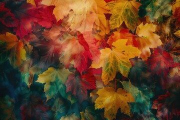 Leaves falling from the wall, natural scene