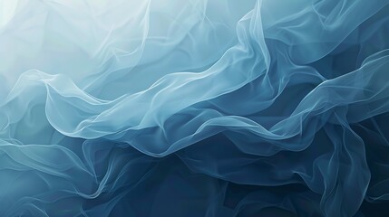 Obraz premium Elegant abstract blue fabric flowing in the air exudes luxury and movement