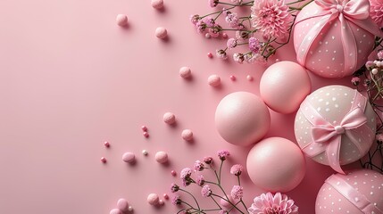 Charming Accessories for Baby Girls: Pink Background Celebration