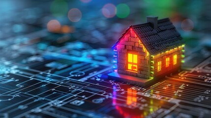 Energy Efficiency Ratings: Chart Overlay on Blueprint Plans – 3D Visualization