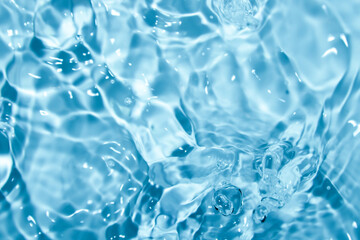 Clear blue natural waves with a shimmer.