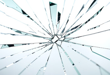 broken glass fracture texture isolated white background high resolution high details vibrant