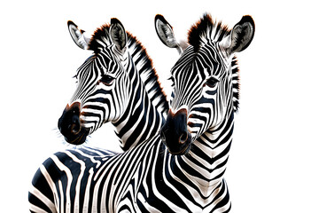 Fototapeta premium striking zebra white backdrop high resolution high details vibrant
