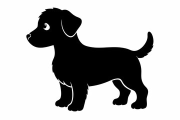 Vector black silhouette of a dog isolated on a white background. Silhouette of cat and dog on white background
Black Color Dog Logo design. Dark color Dog.

