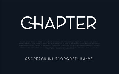 Chapter Lettering Minimalist Modern font