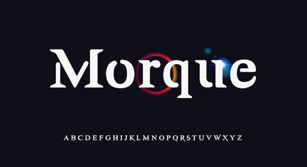 Obraz premium Morque modern alphabet lowercase font. minimalist typography vector illustration design