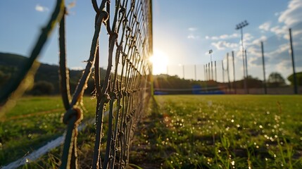 Monochrome Silhouette of Discus Throw in Picturesque Countryside Meadow