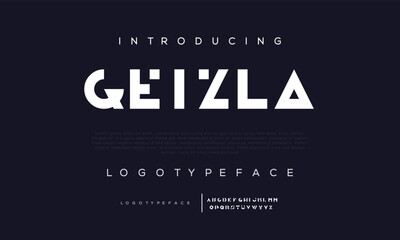 modern, futuristic modern geometric font