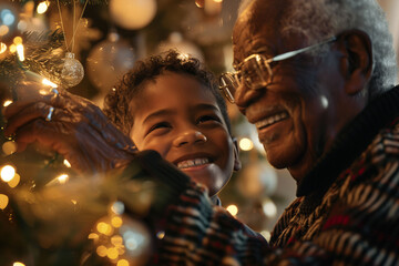 Obraz premium Christmas Tree Decorating