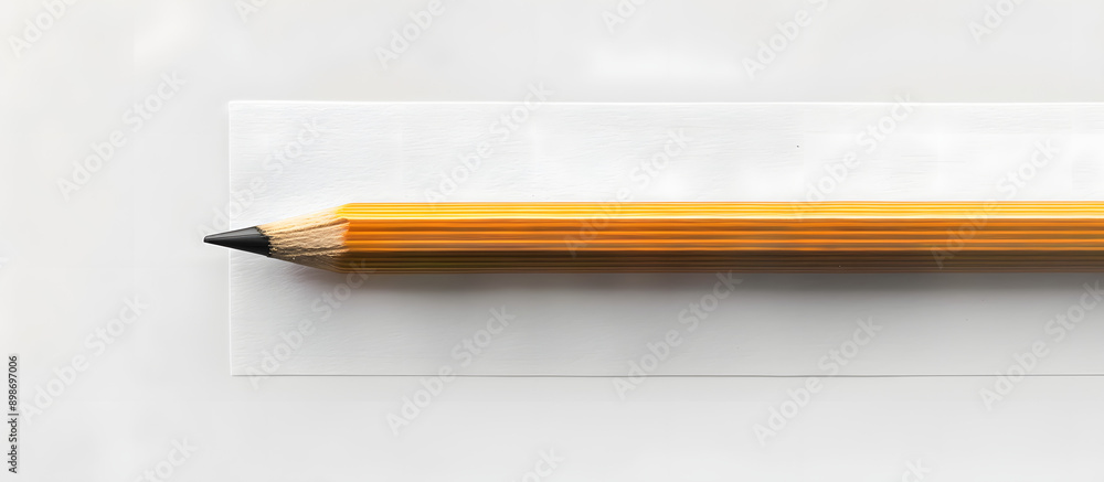 Poster a pencil displayed on a white background with room for additional image or text.